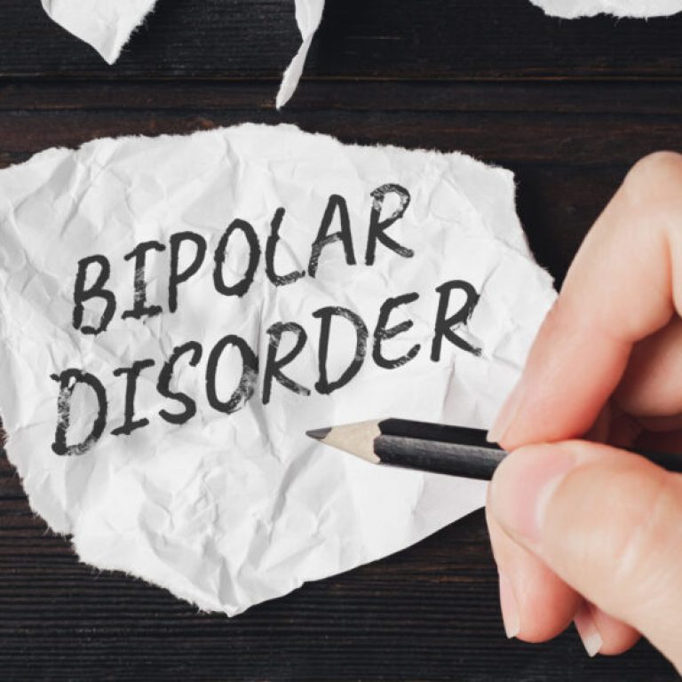 Bipolar disorder - inscription on crumpled paper. Mood disorders. High quality photo