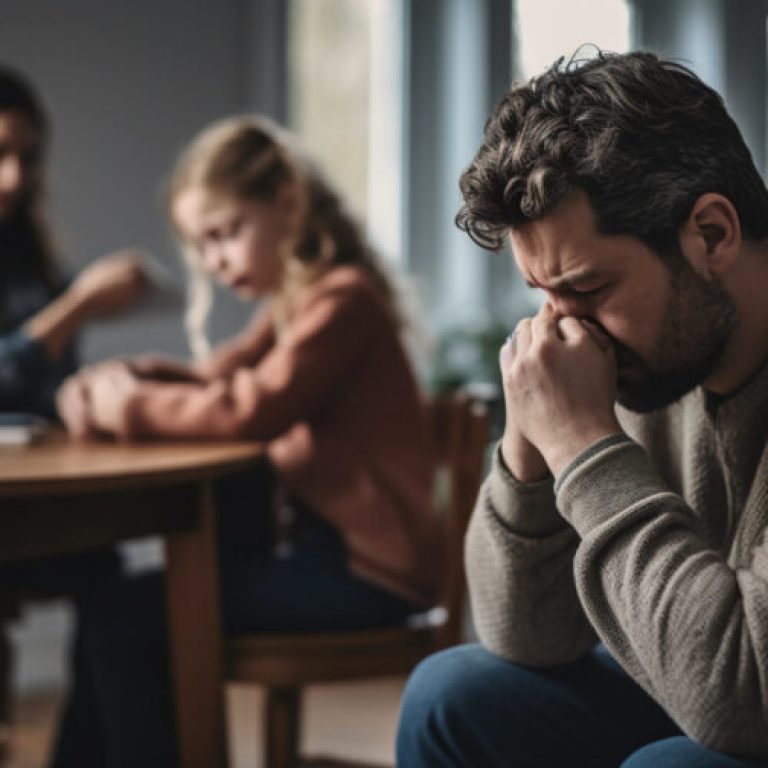 Depressed father manager got fired.