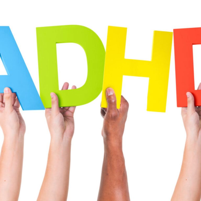 Multiethnic Arms Raised Holding ADHD
